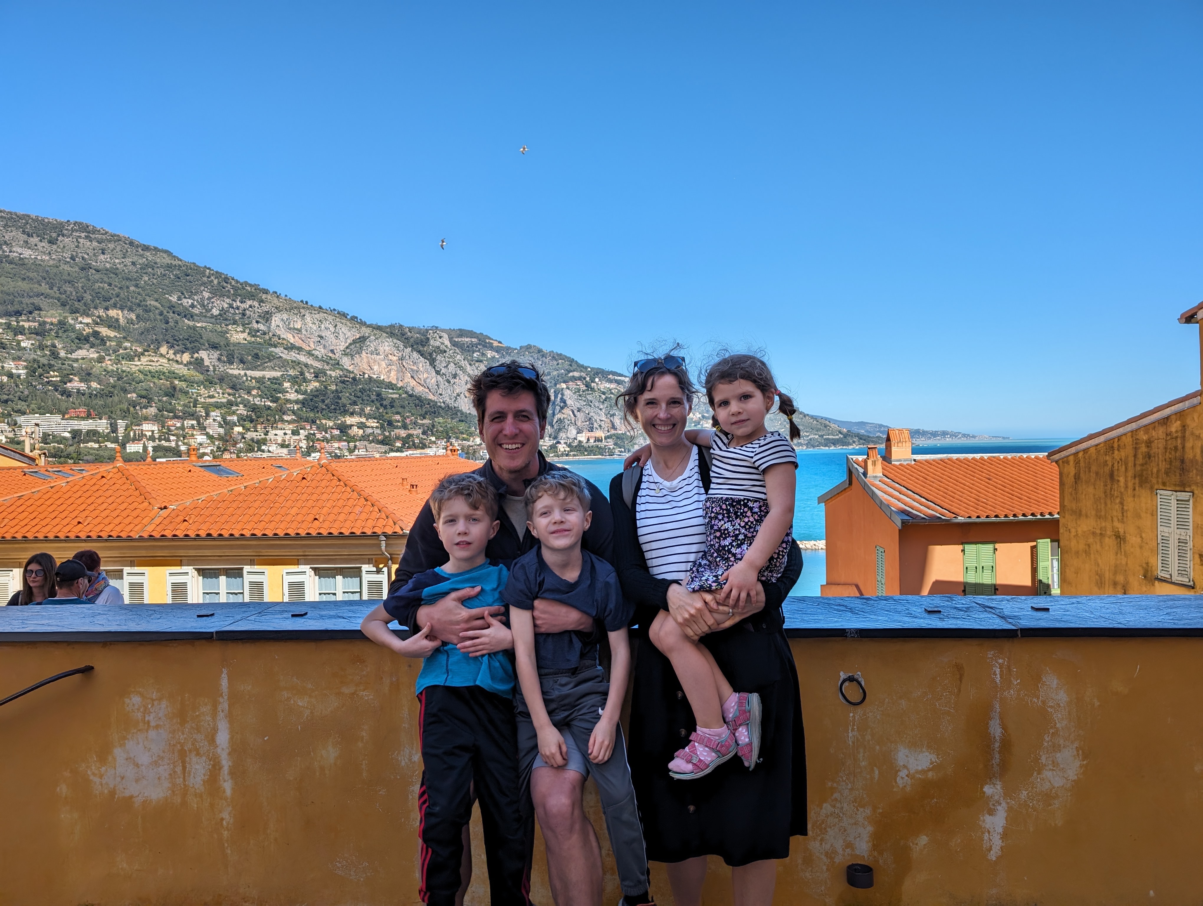 Brett and his family on the French Riviera